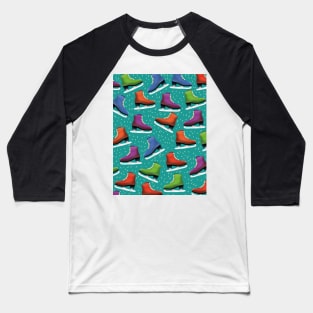 Ice Skating Pattern Baseball T-Shirt